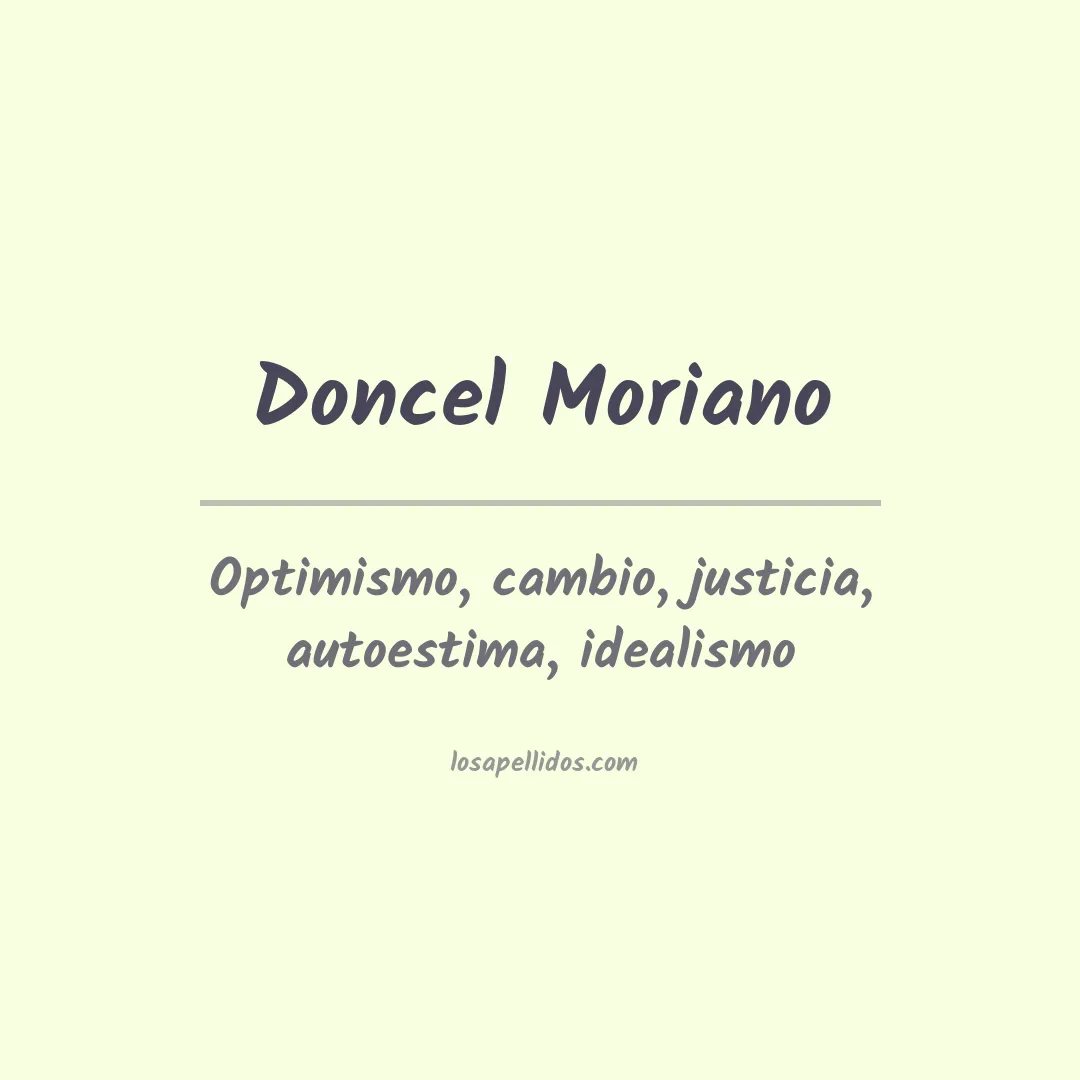 Significado del Apellido Doncel moriano