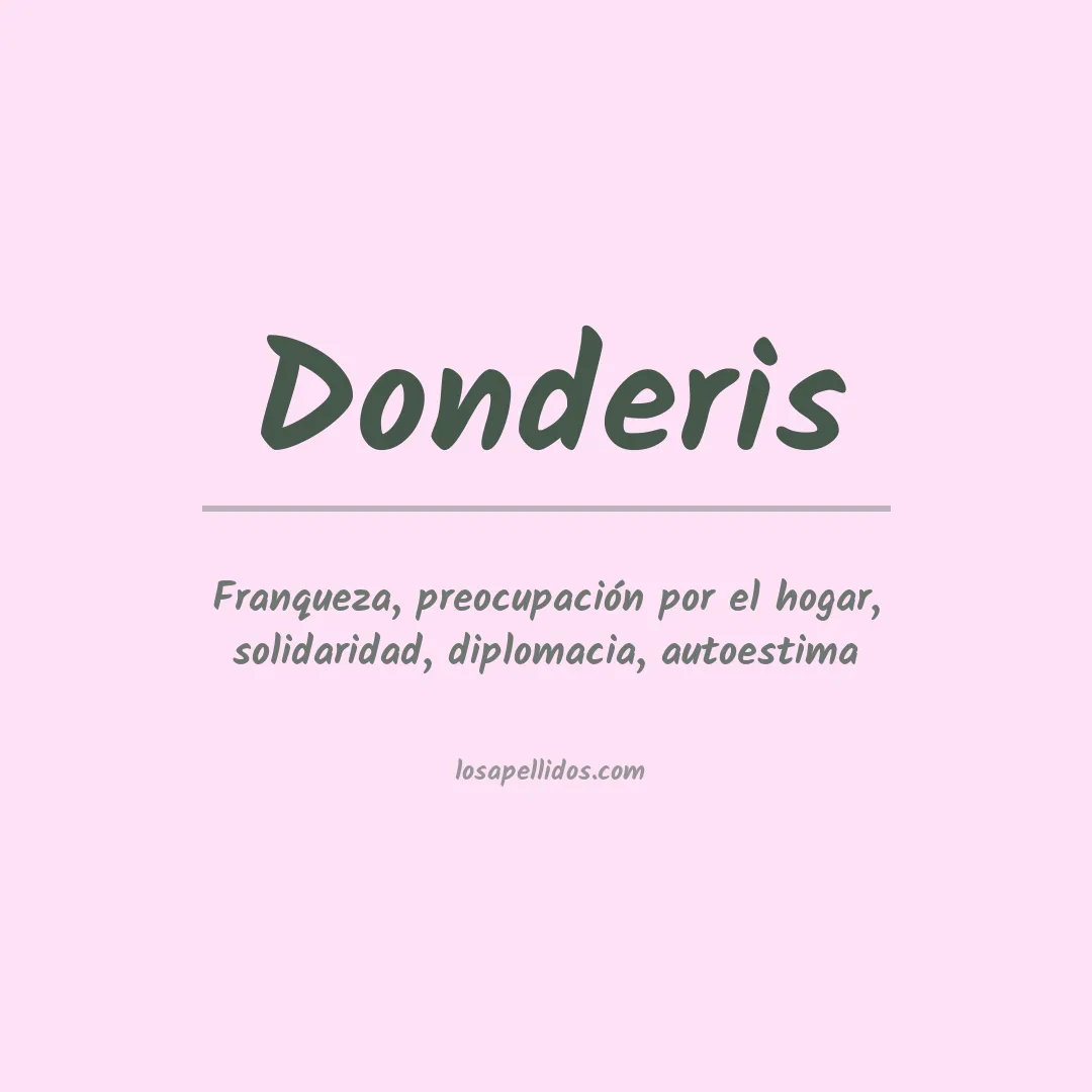 Significado del Apellido Donderis
