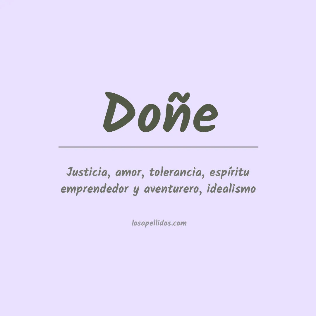 Apellido Doñe