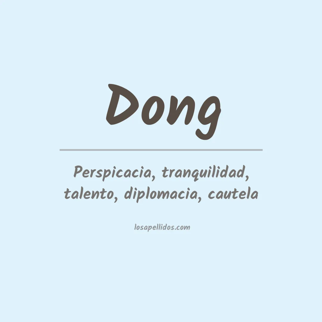 Apellido Dong