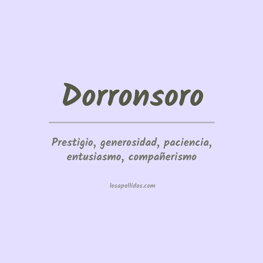 Apellido Dorronsoro