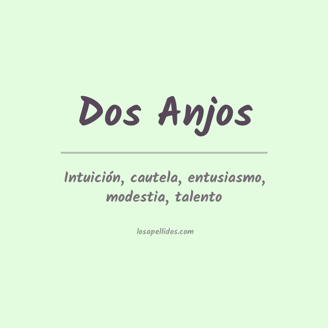 Apellido Dos anjos