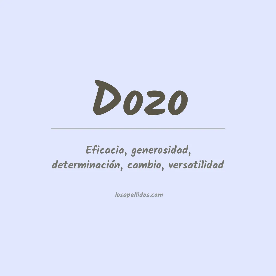 Apellido Dozo