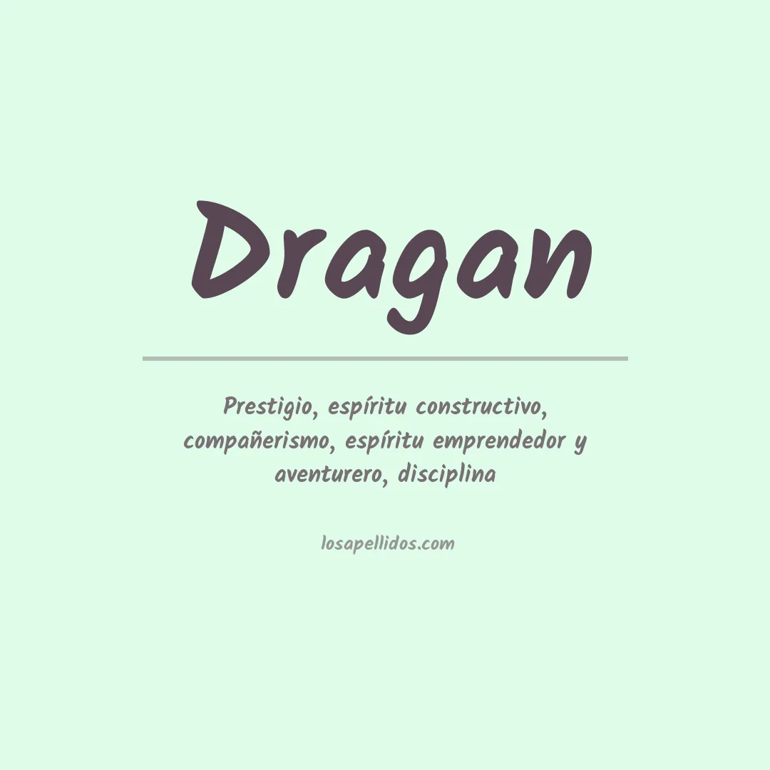 Apellido Dragan