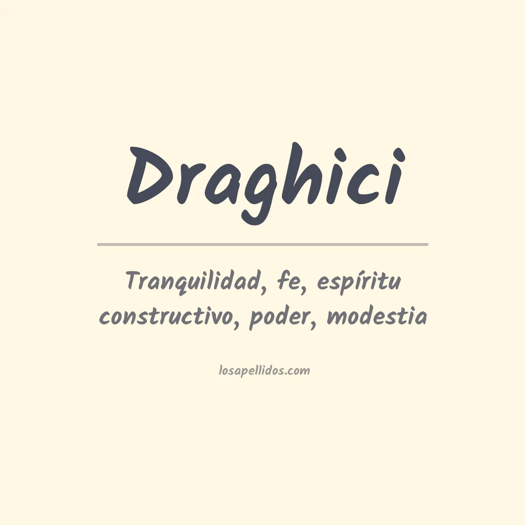 Apellido Draghici