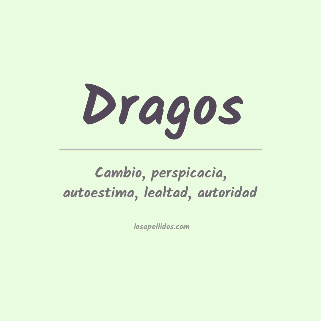 Apellido Dragos