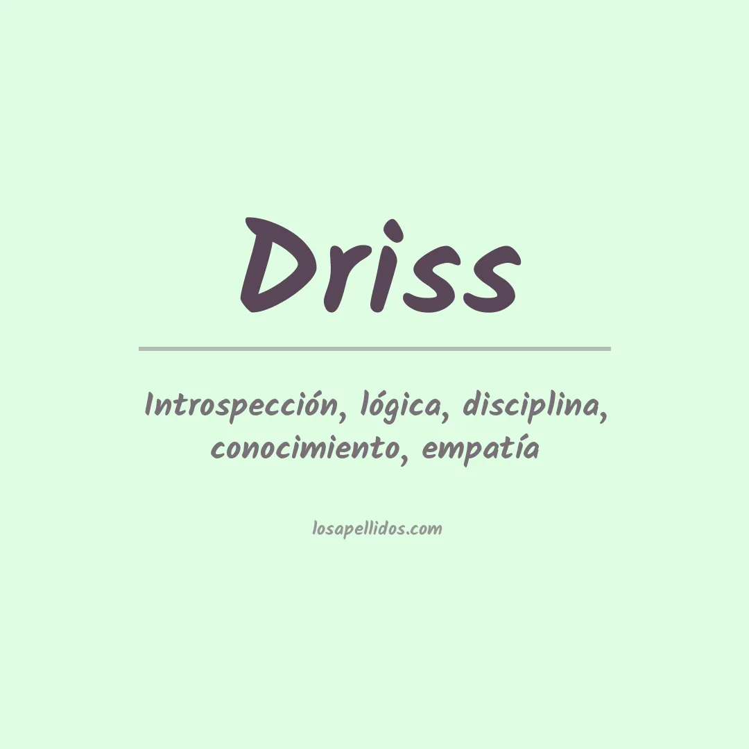 Apellido Driss