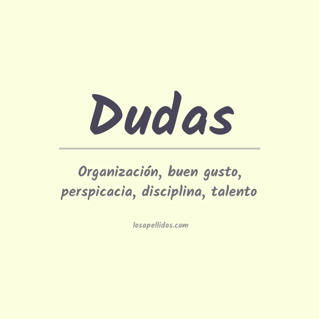 Apellido Dudas