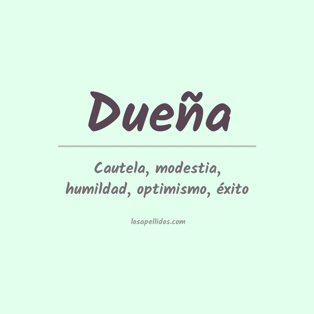 Apellido Dueña