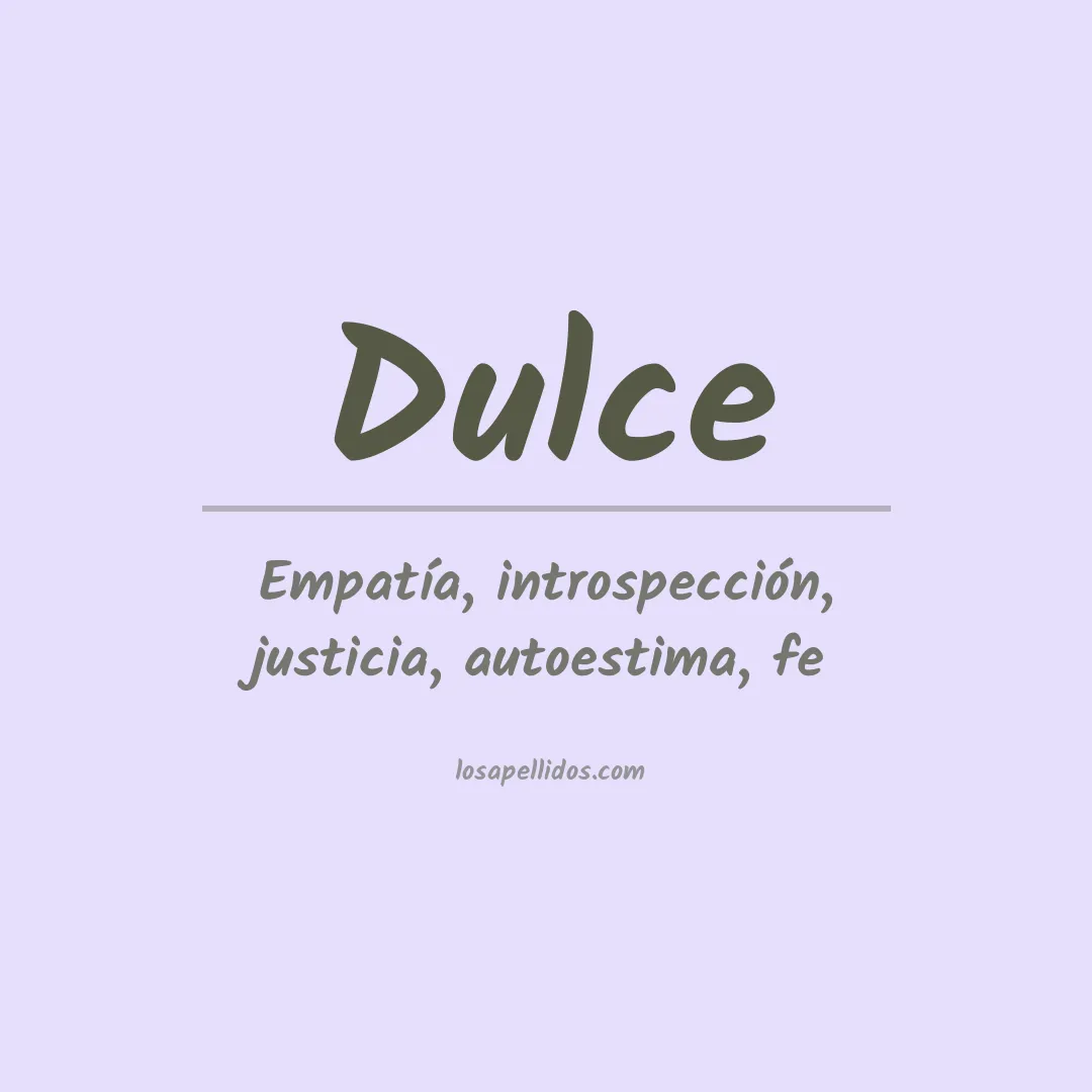 Apellido Dulce