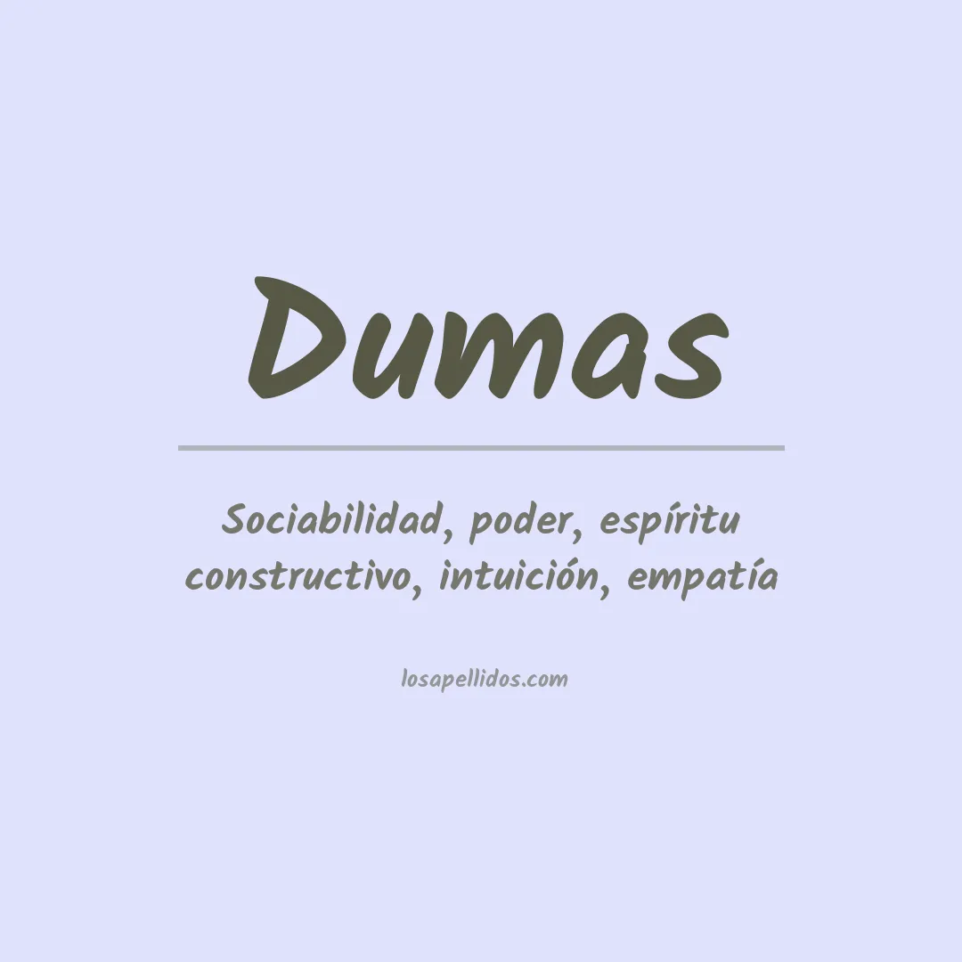 Apellido Dumas