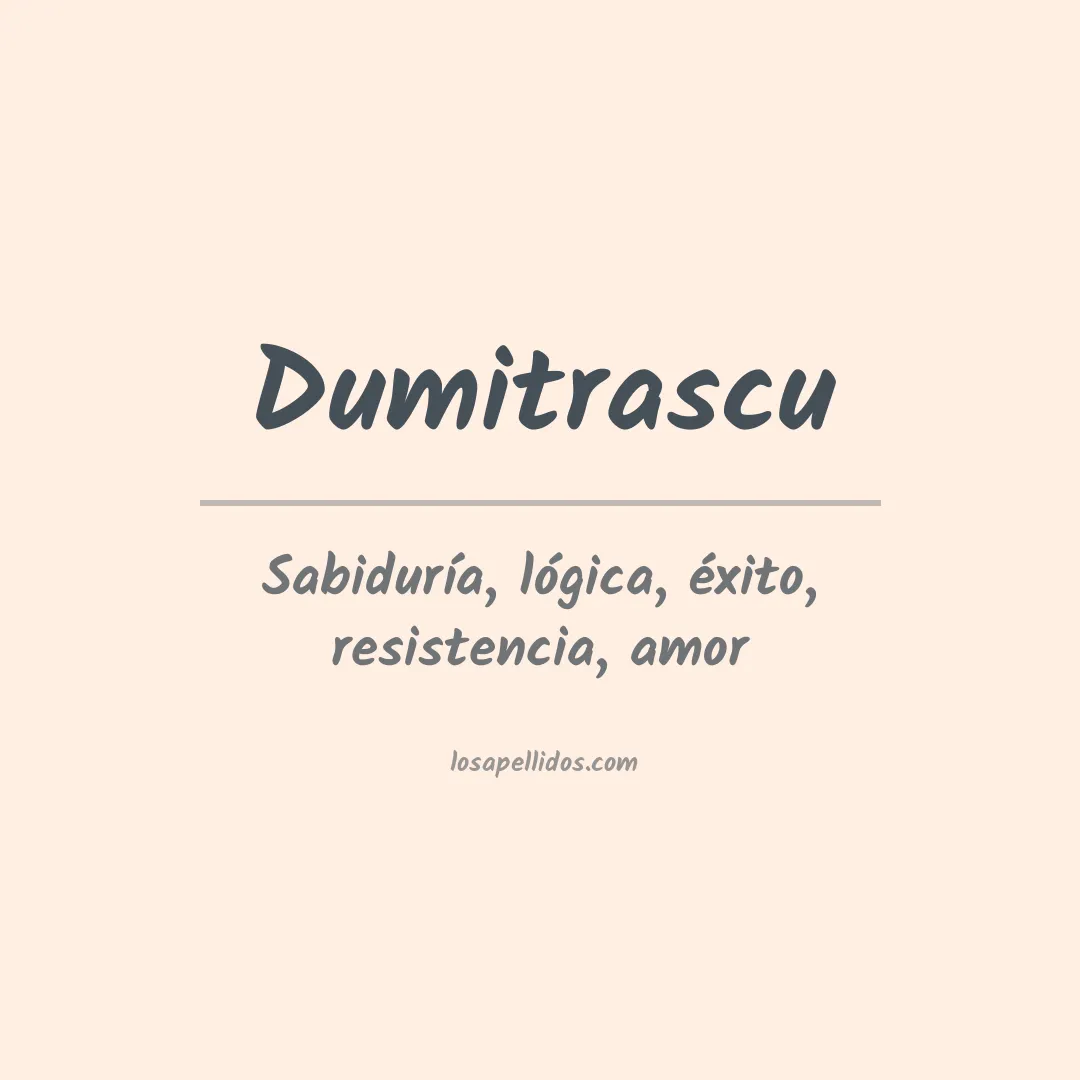 Apellido Dumitrascu