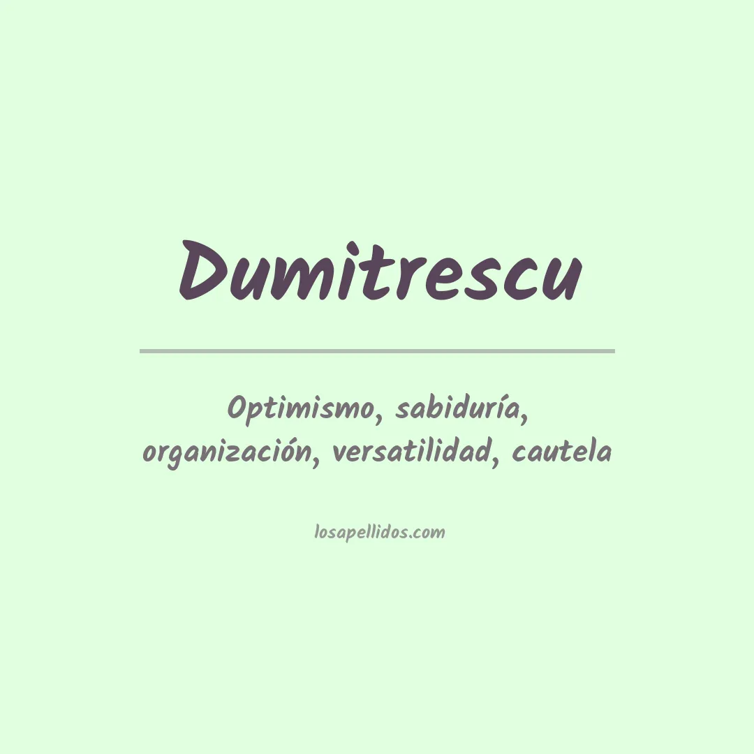 Apellido Dumitrescu