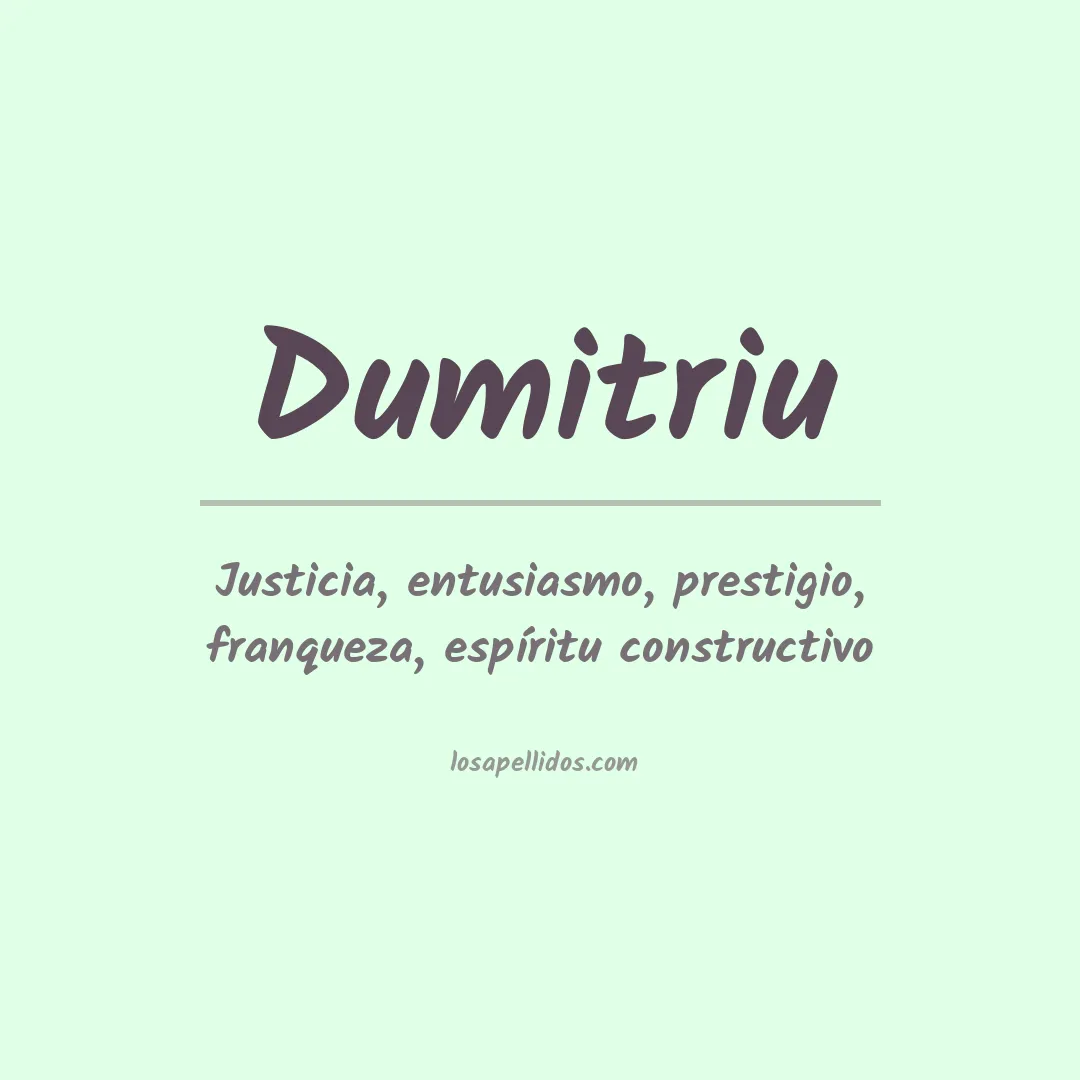 Apellido Dumitriu