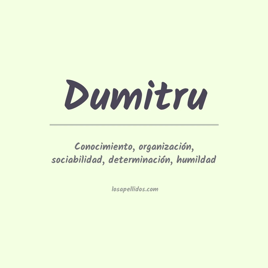 Apellido Dumitru