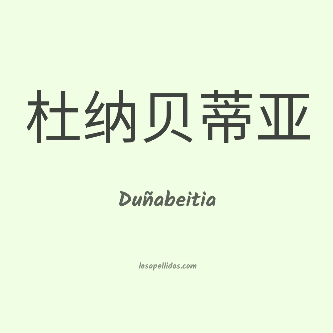 Duñabeitia en chino