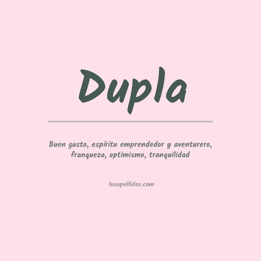 Apellido Dupla