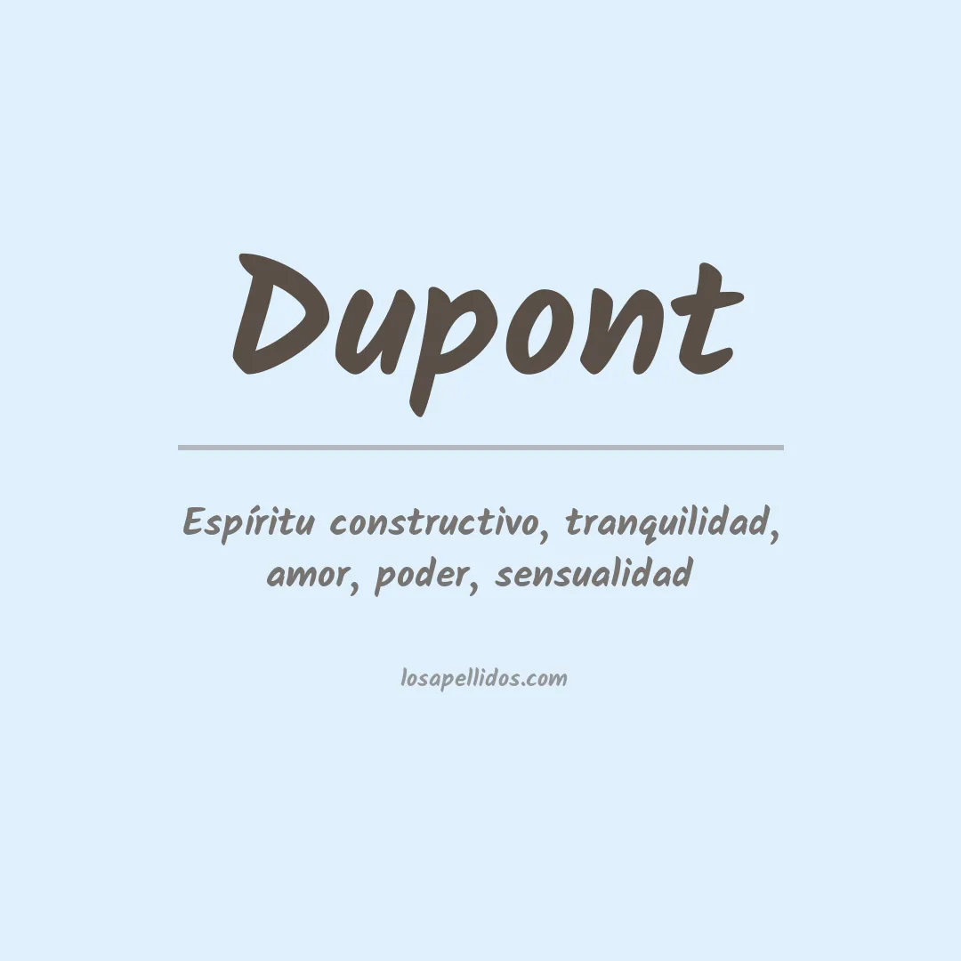 Apellido Dupont