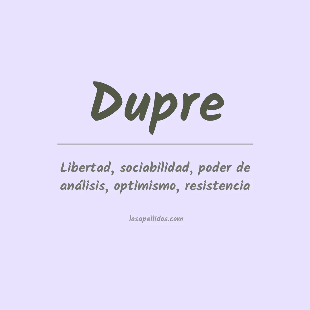 Apellido Dupre