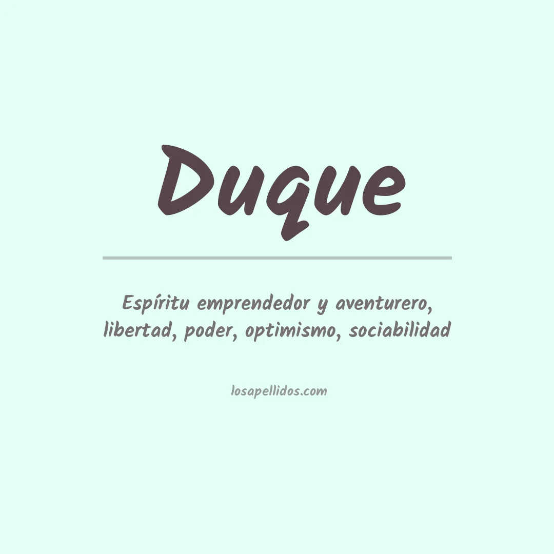 Apellido Duque