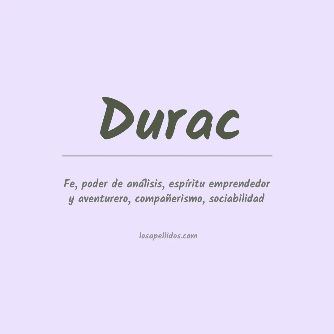 Apellido Durac
