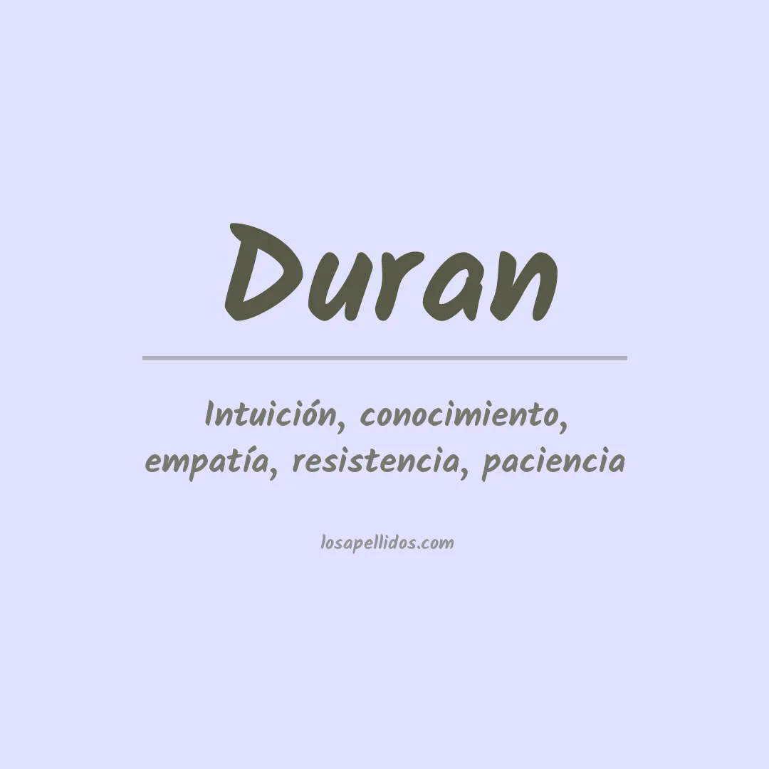 Apellido Duran