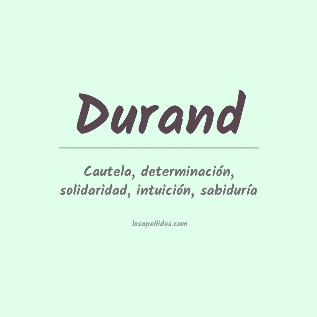 Apellido Durand