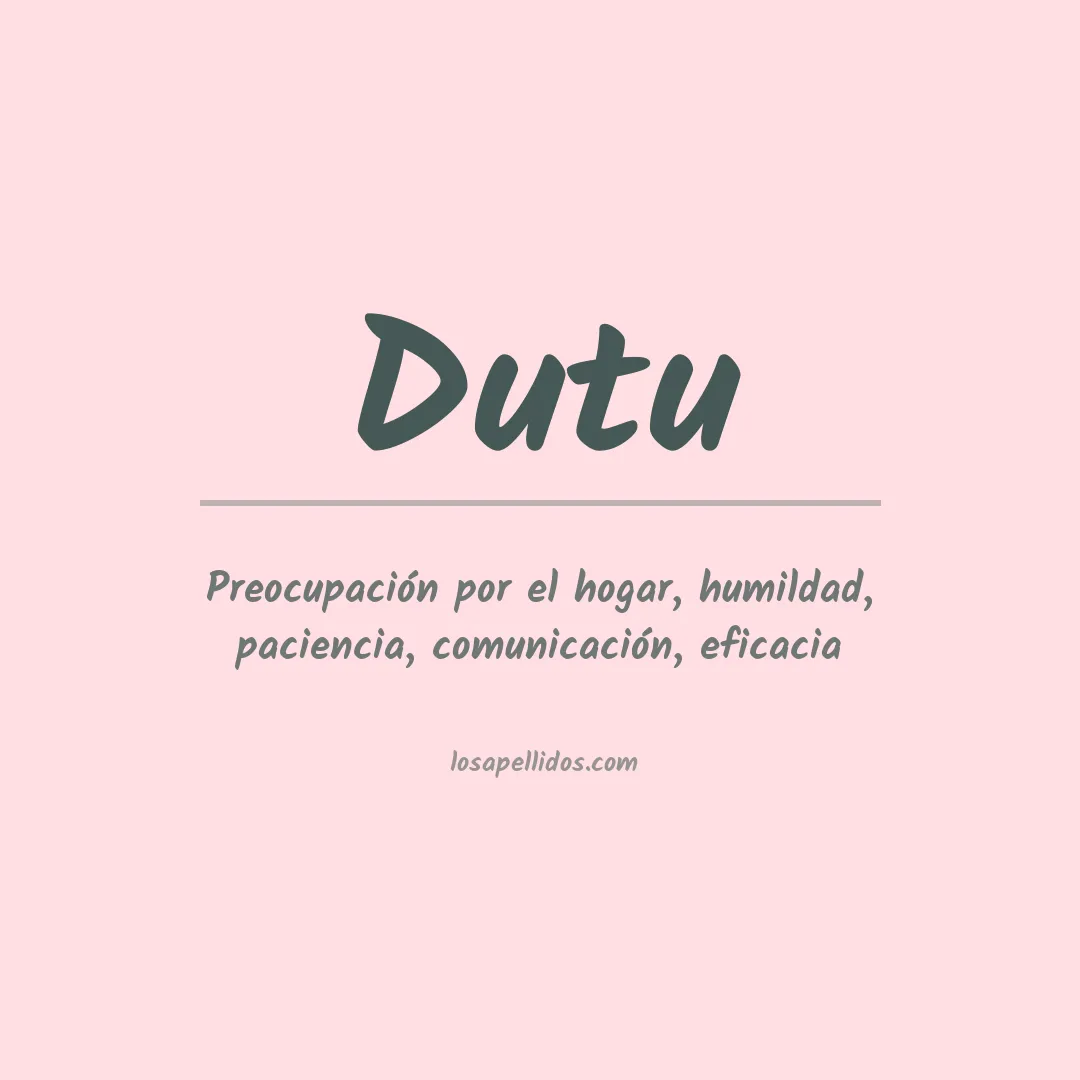 Apellido Dutu