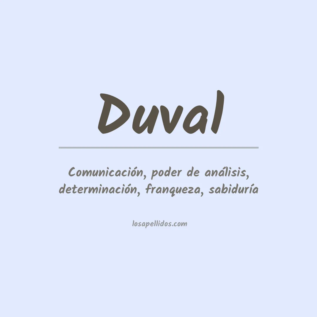 Apellido Duval