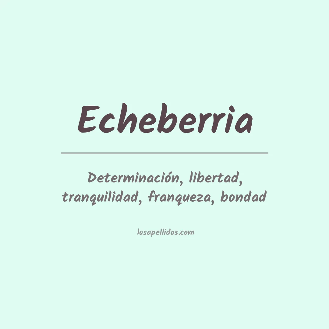 Apellido Echeberria