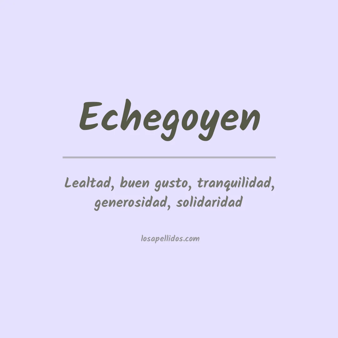 Apellido Echegoyen