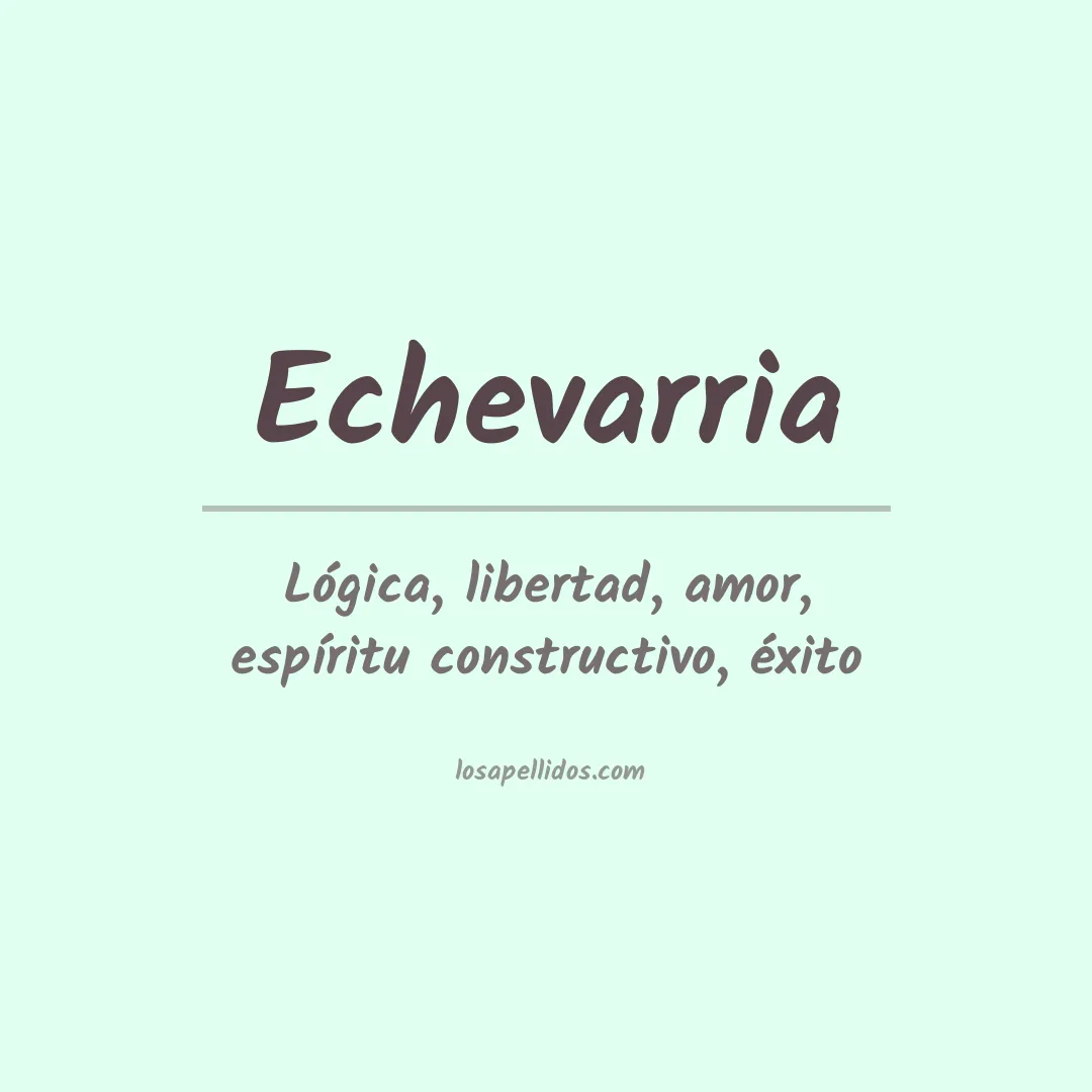 Apellido Echevarría