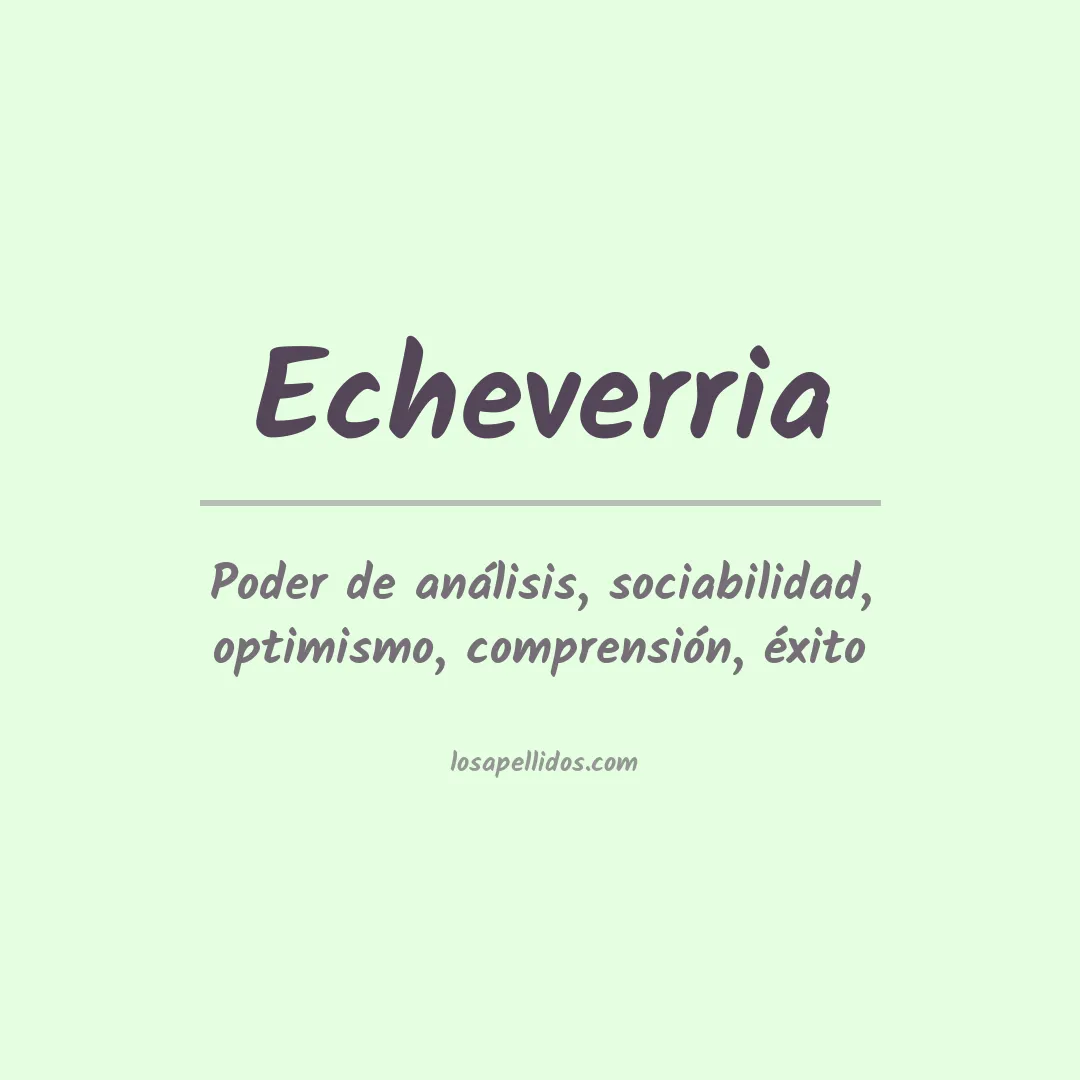 Apellido Echeverría