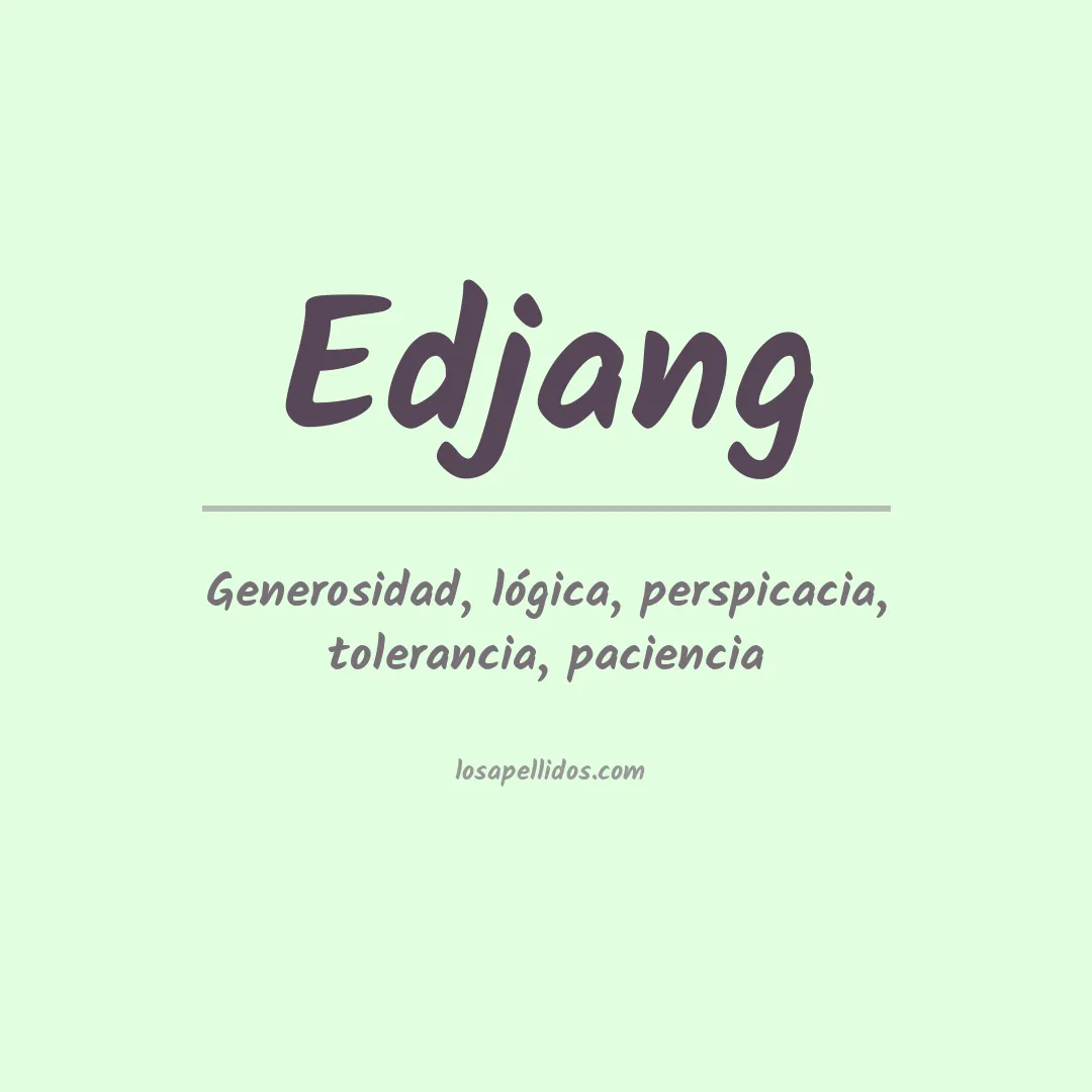 Apellido Edjang