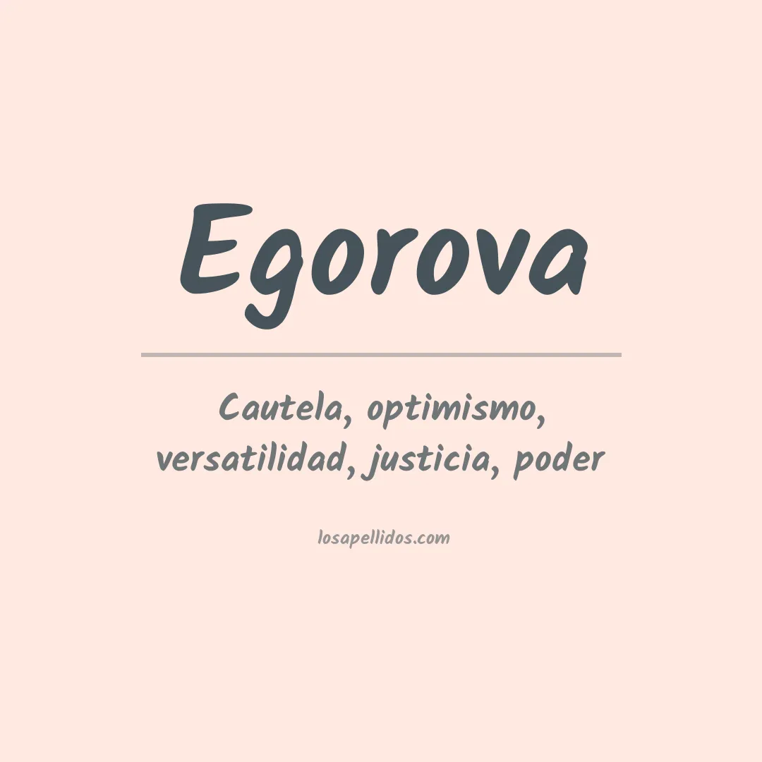 Apellido Egorova
