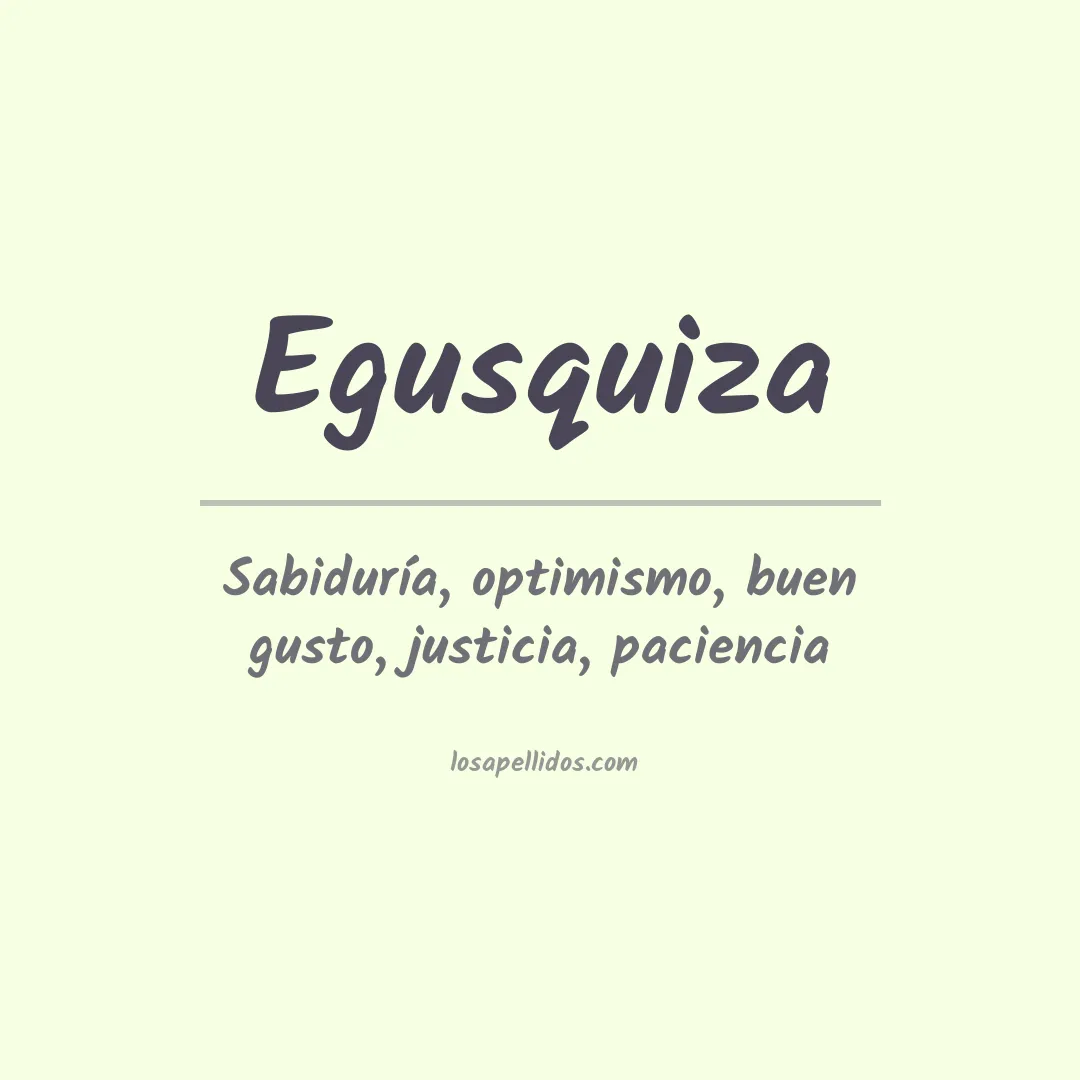 Apellido Egusquiza
