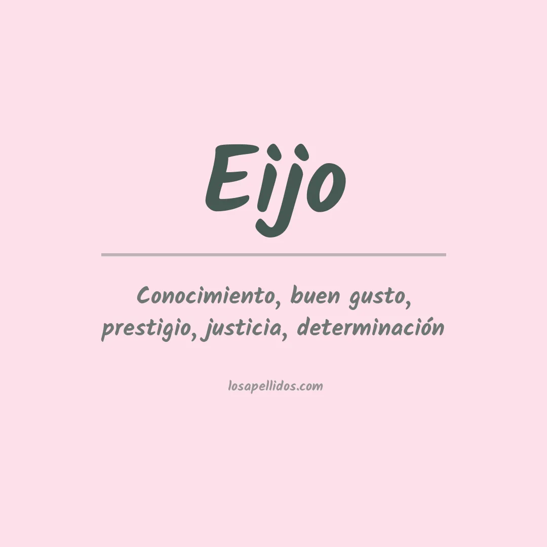 Significado del Apellido Eijo