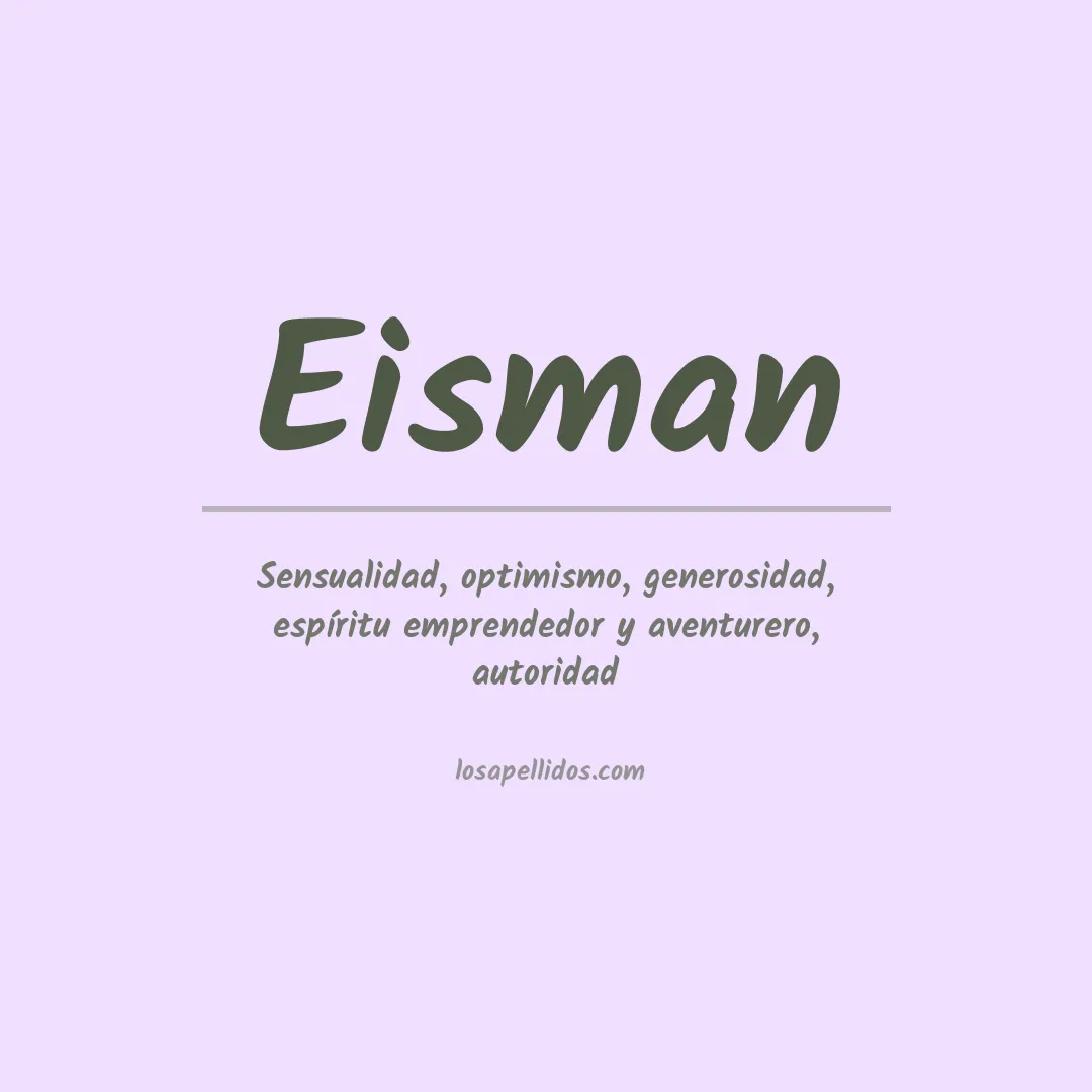 Apellido Eisman
