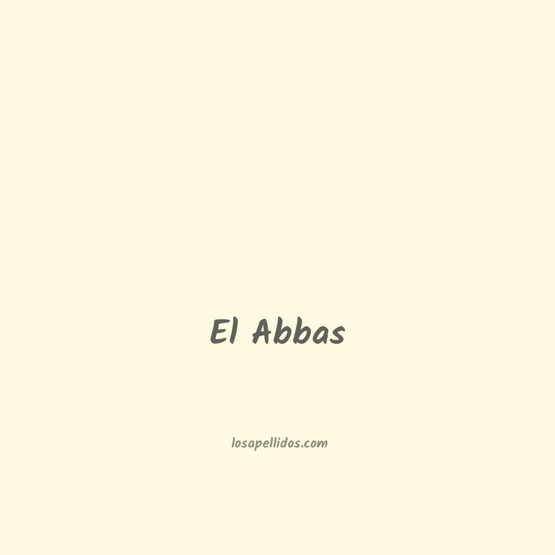El abbas en chino