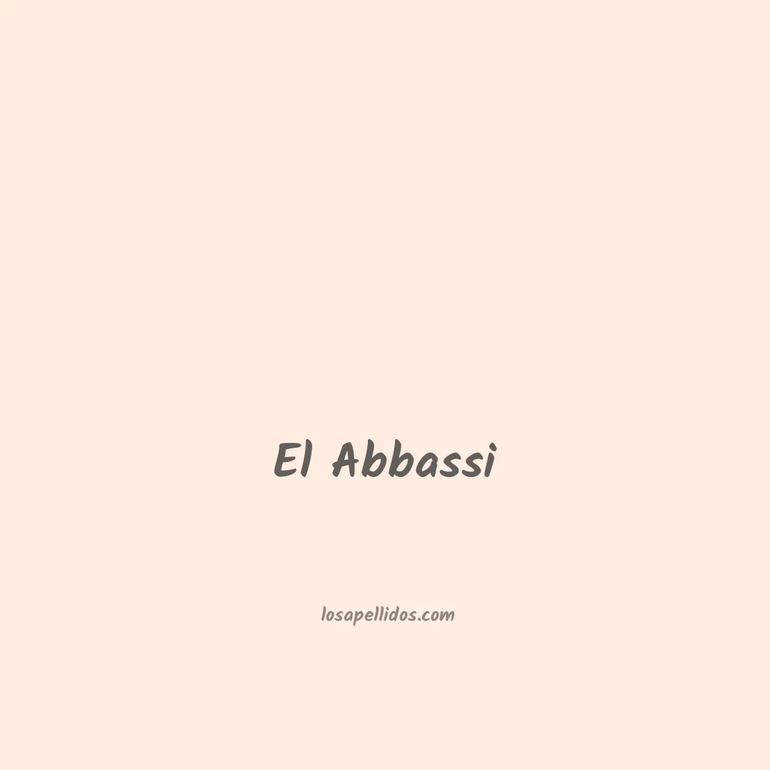 El abbassi en chino