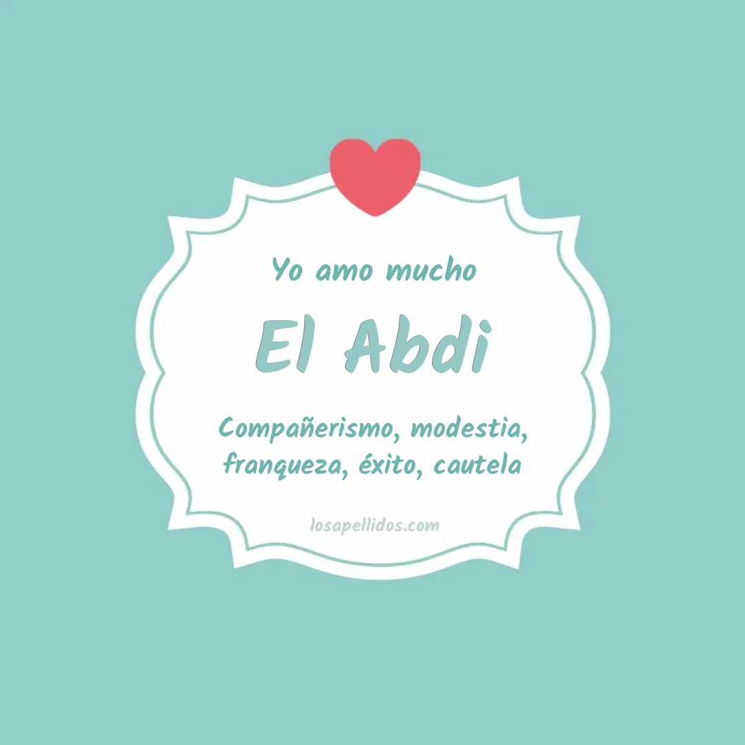 Yo amo mucho El abdi
