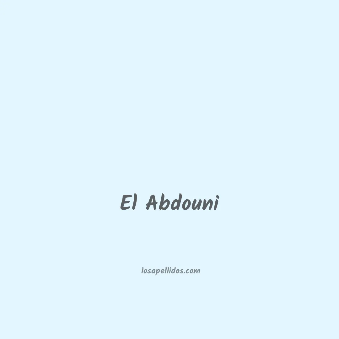 El abdouni en chino