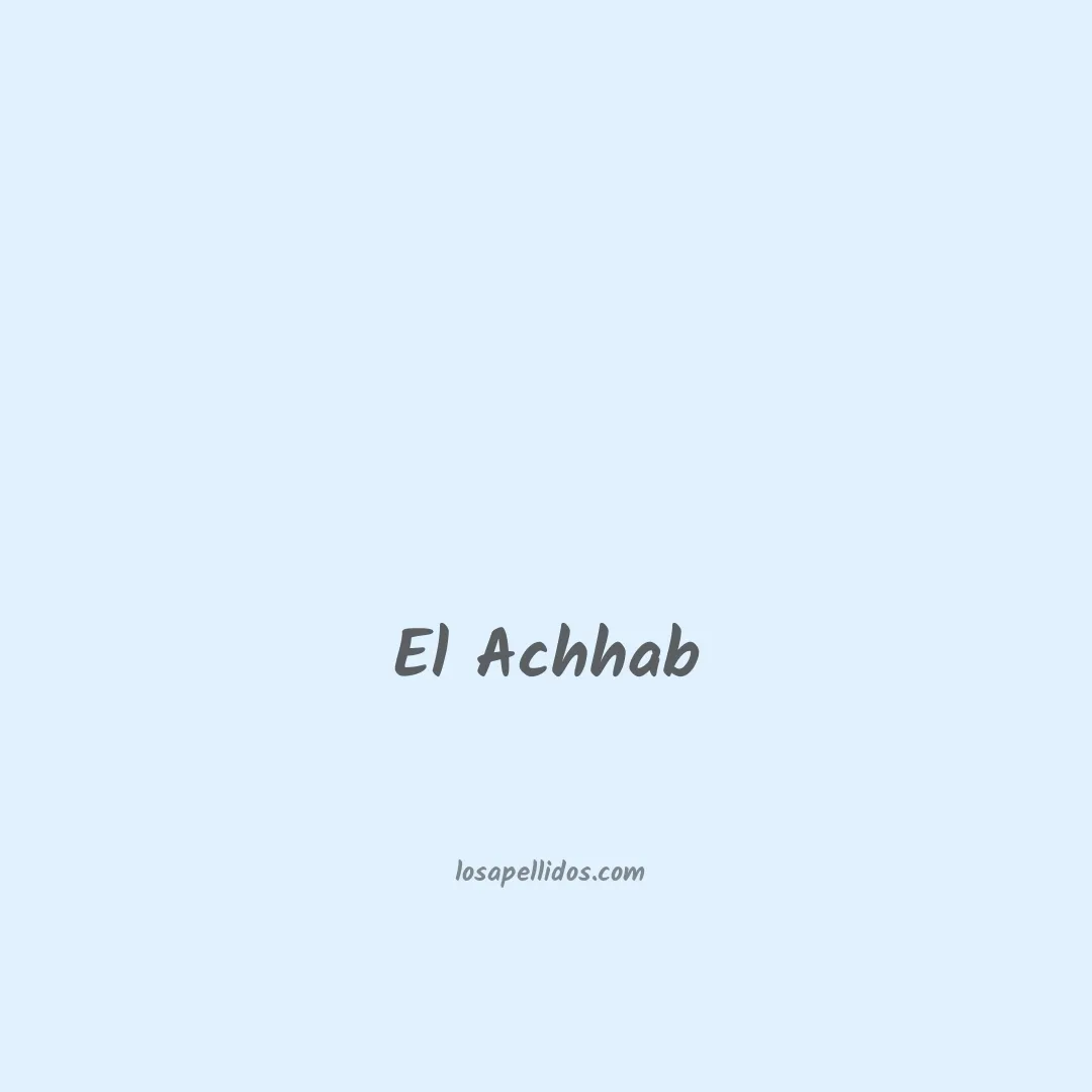 El achhab en chino