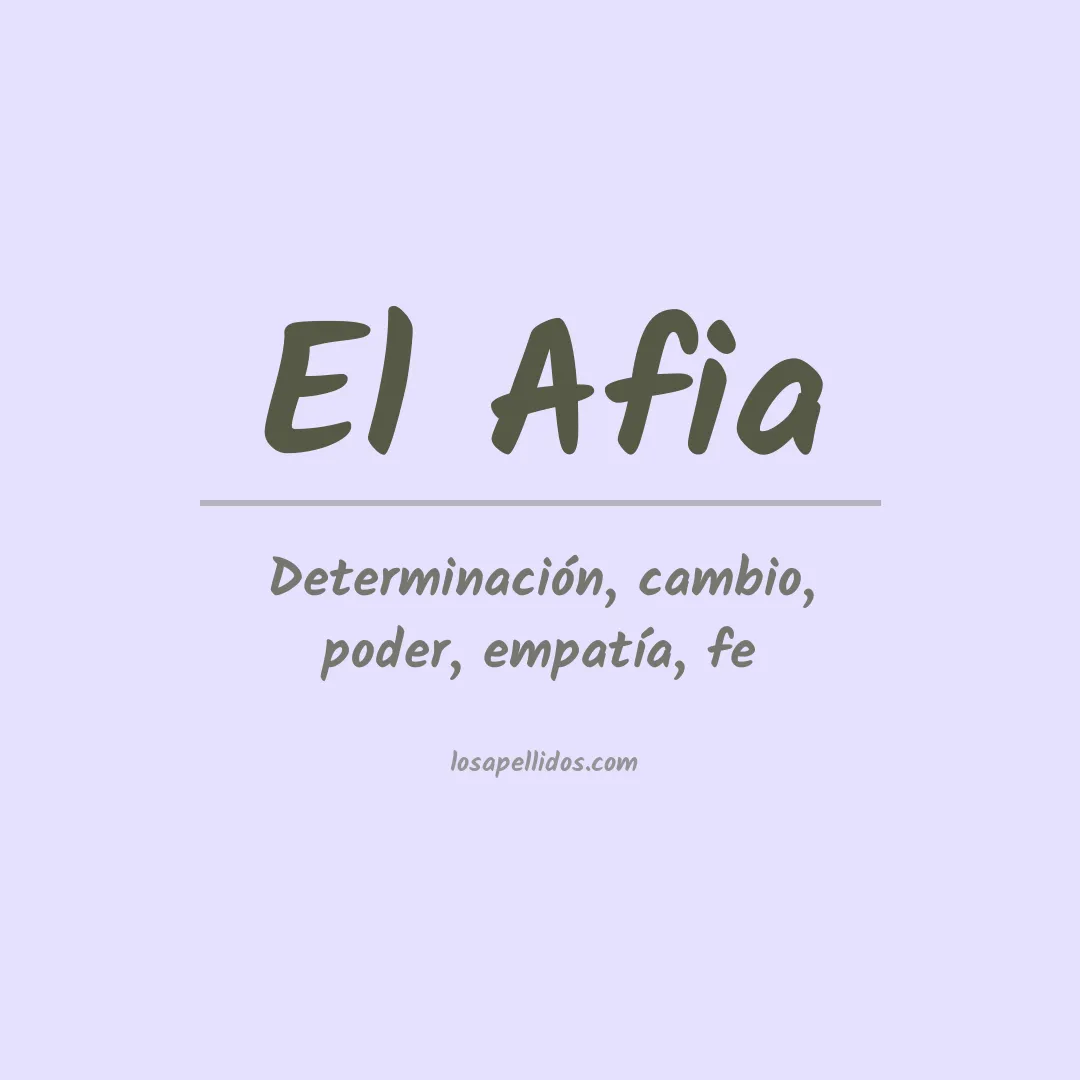 Apellido El afia