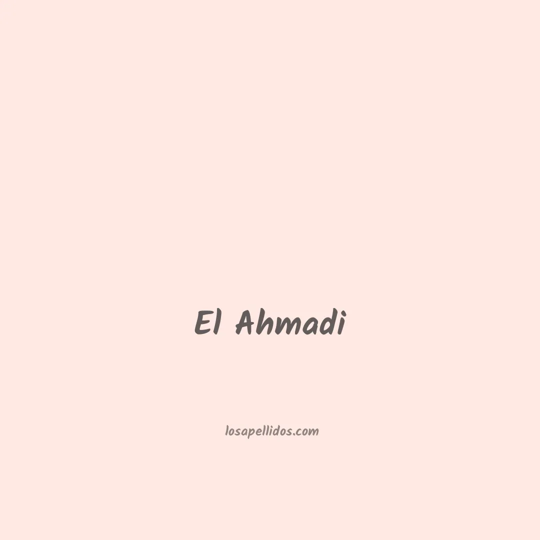 El ahmadi en chino