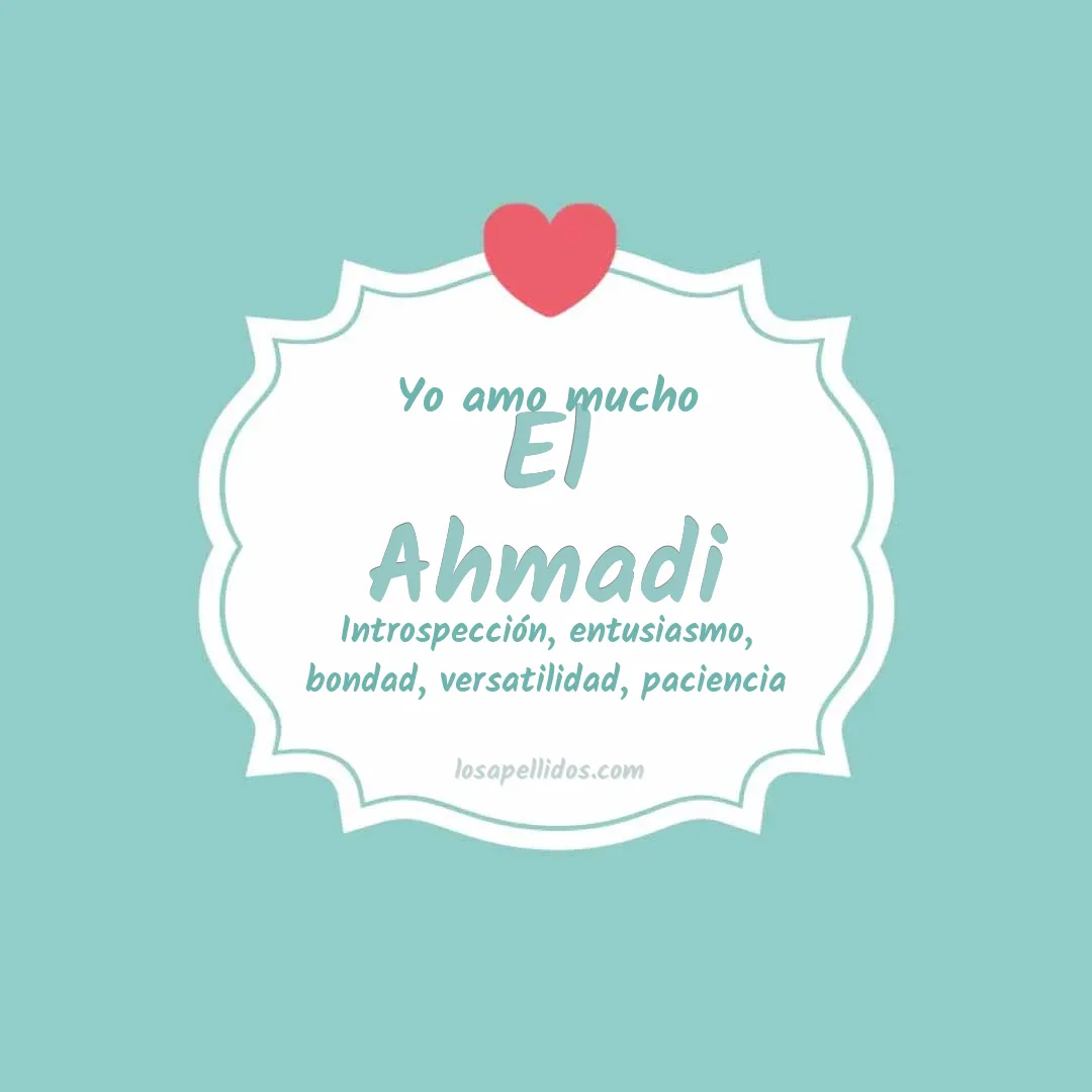 Yo amo mucho El ahmadi