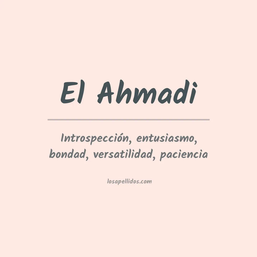 Apellido El ahmadi