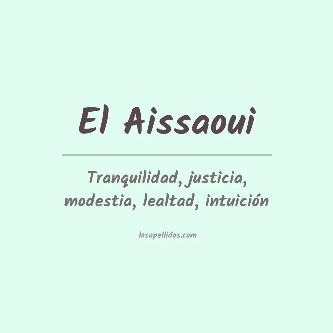 Apellido El aissaoui