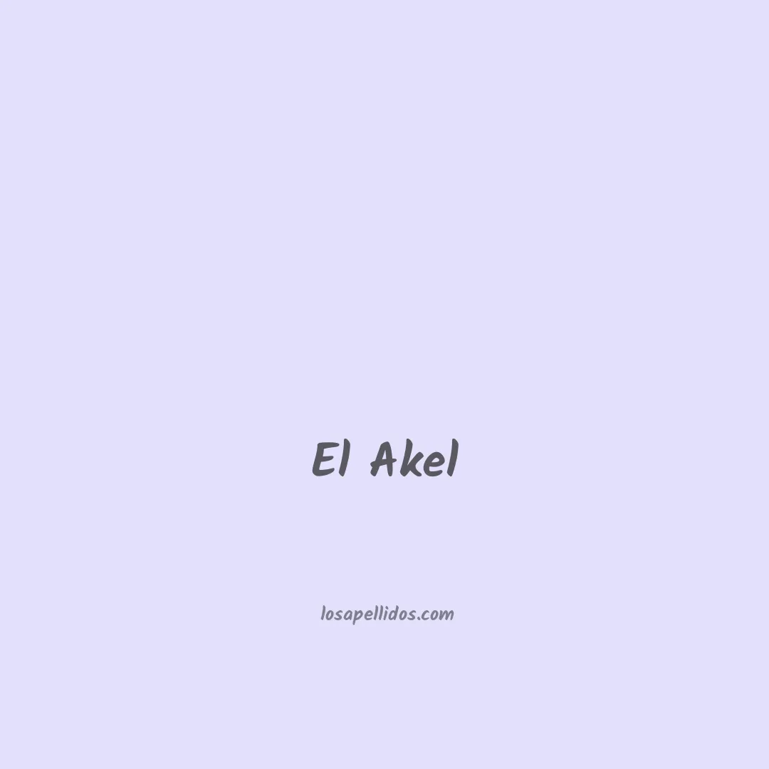 El akel en chino