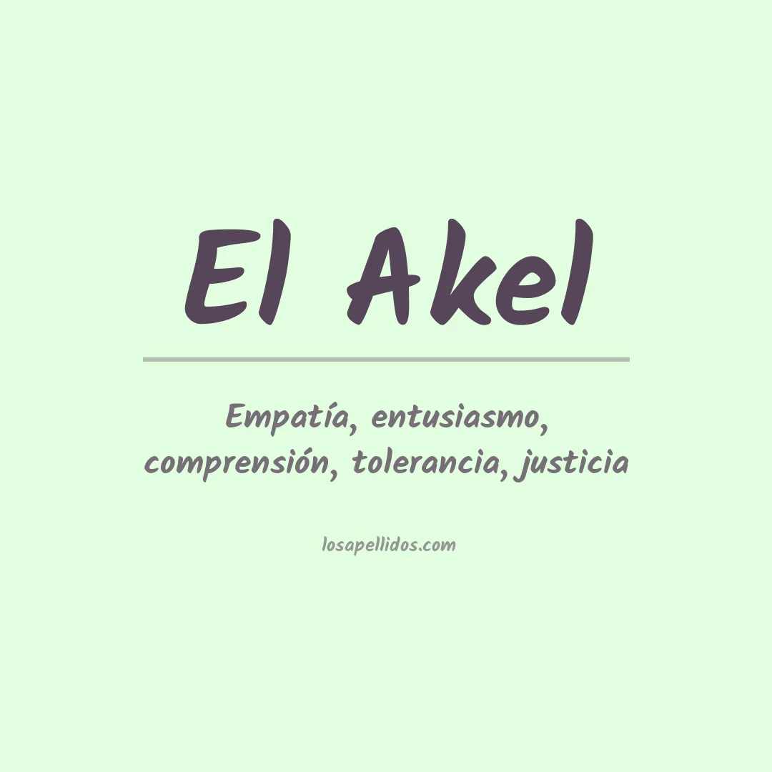 Significado del Apellido El akel